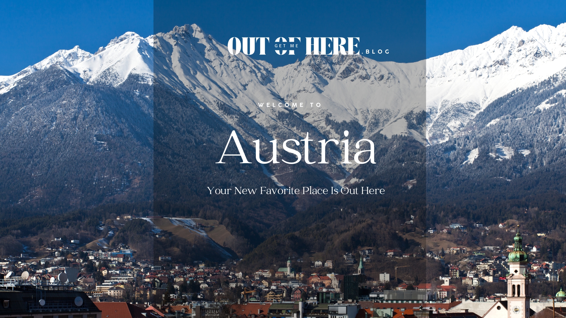 Austria aireal view of Innsbruck with city vibes, mountain views and snow